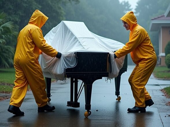 How to Move a Piano Safely During Bad Weather? Expert Tips for Rain, Humidity, and Extreme Temperatures